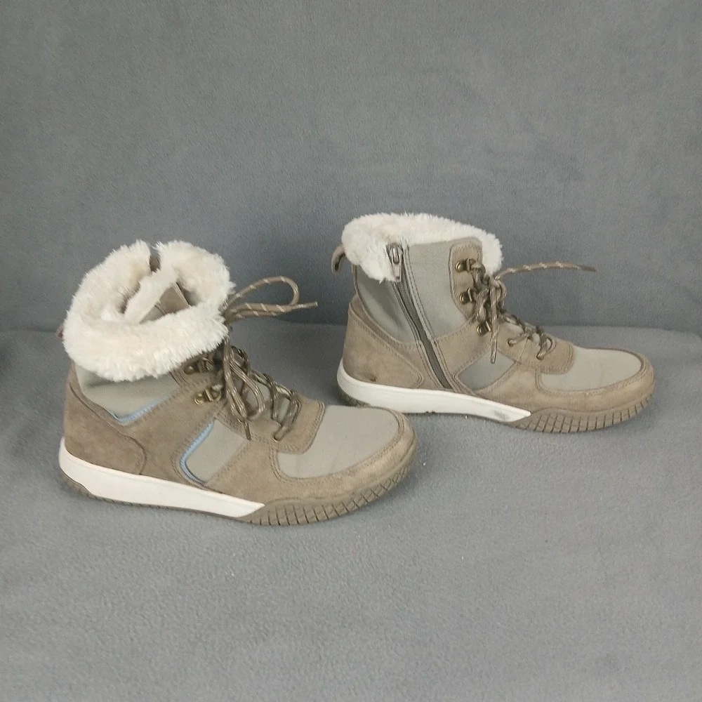 Waterproof Vintage Chloe 1412964 Snow Boot Womens 10M Brown Faux Fur Side Zip